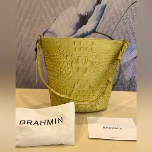 NWT BRAHMIN QUINN LEMONADE MELBOURNE YELLOW PURSE